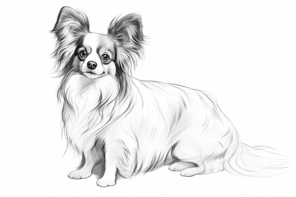 How to Draw a Papillon (Dog) Yonderoo