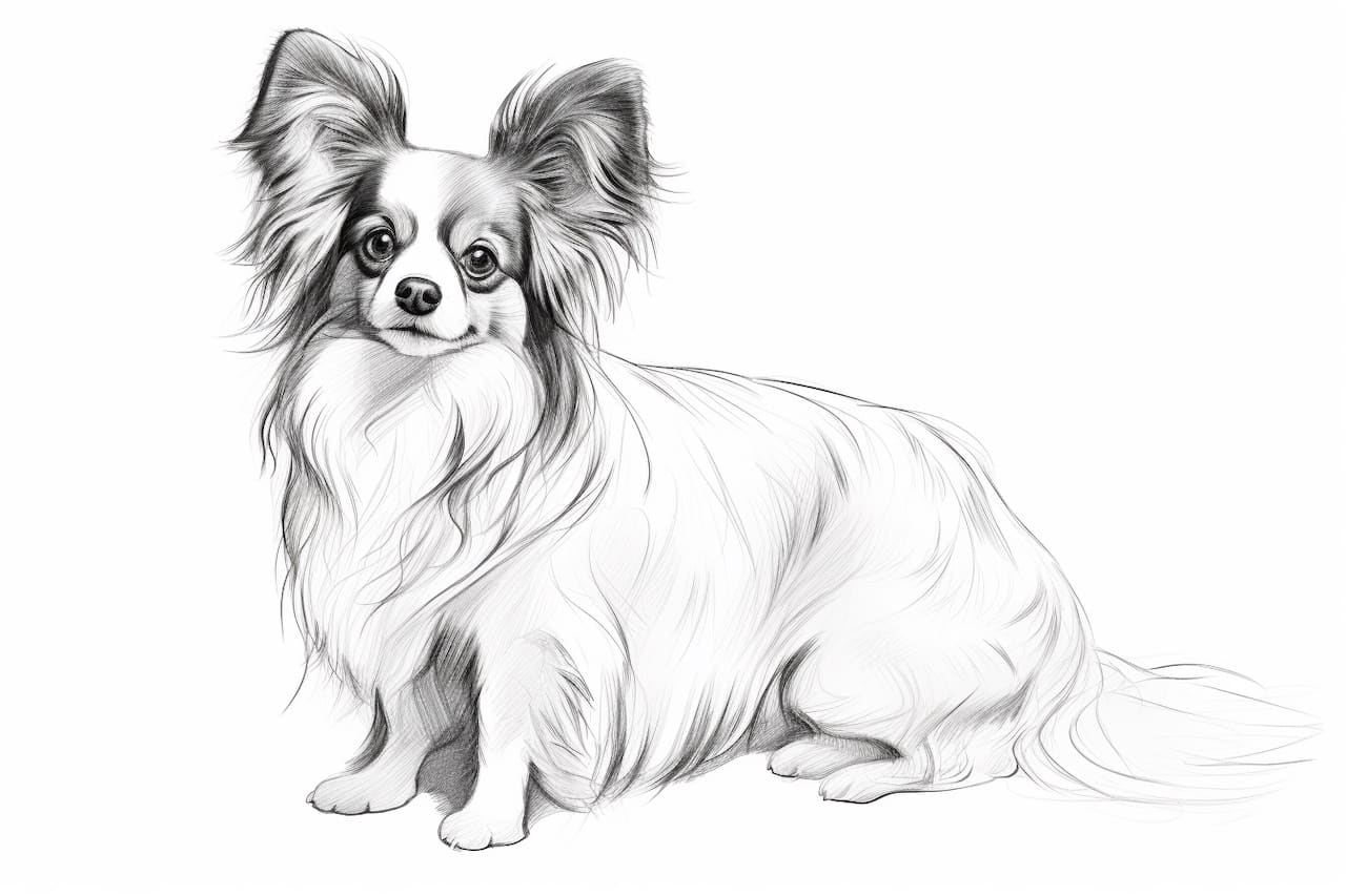How to draw a Papillon