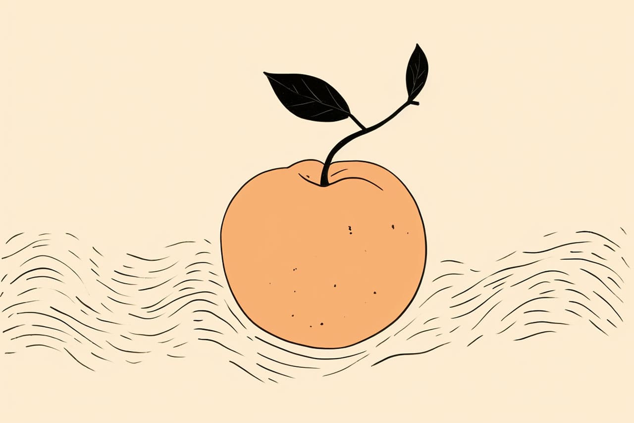 How to draw a peach