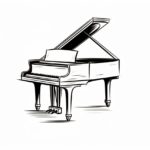 How to draw a piano