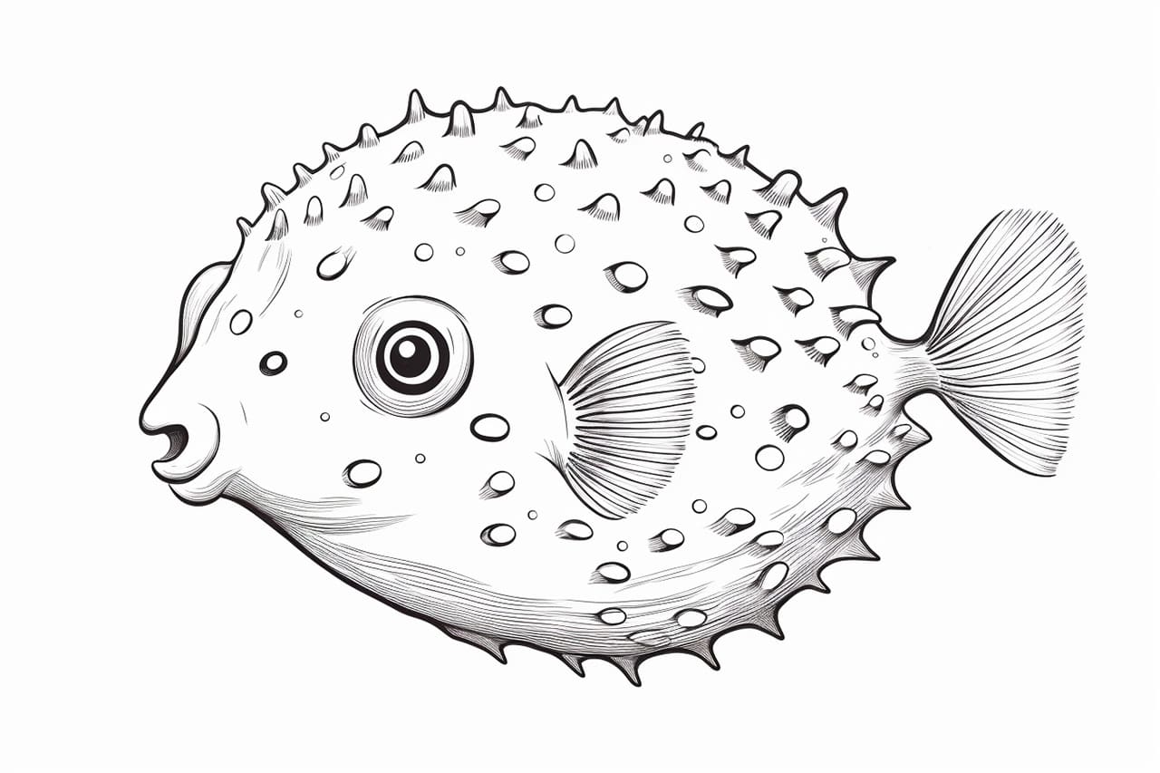 How to Draw a Pufferfish Yonderoo