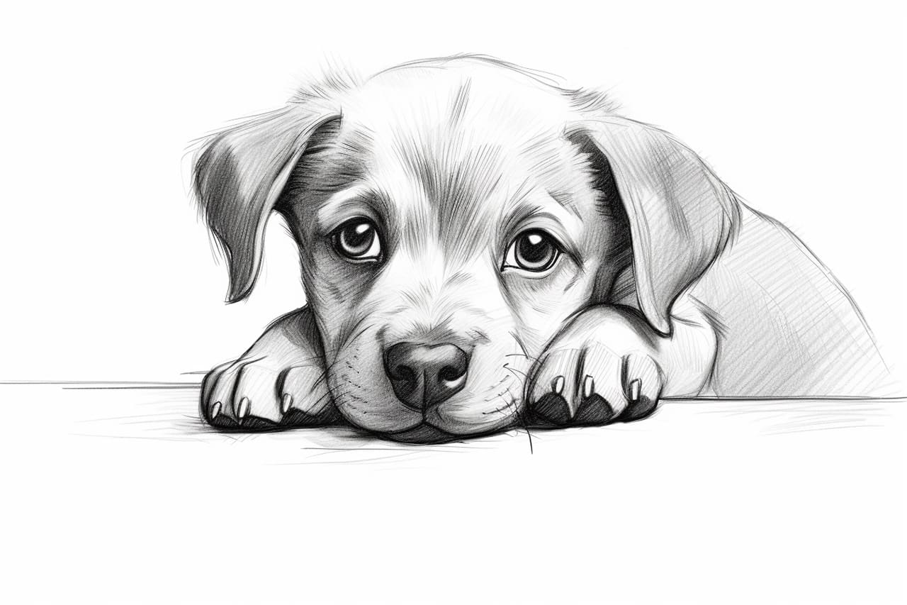 How to draw a Puppy Face
