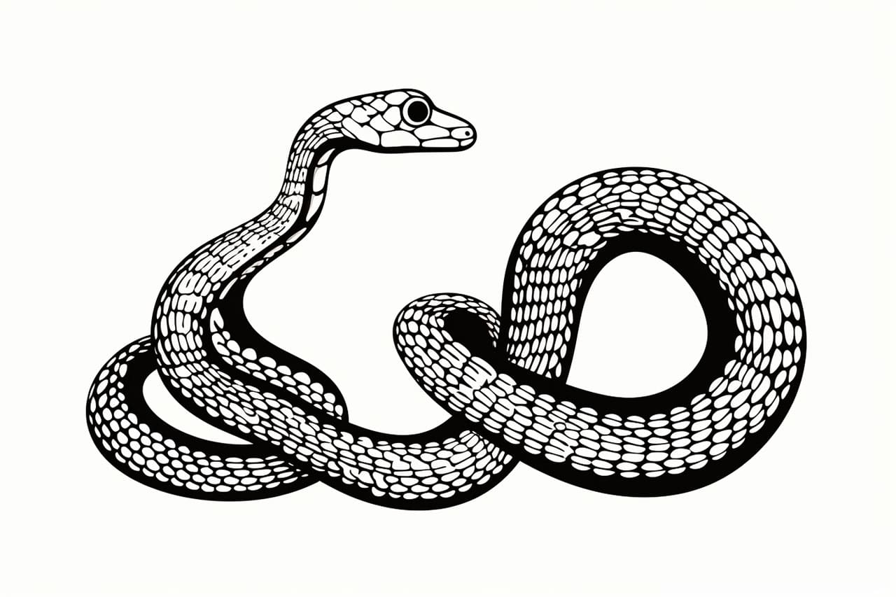How to draw a rattlesnake