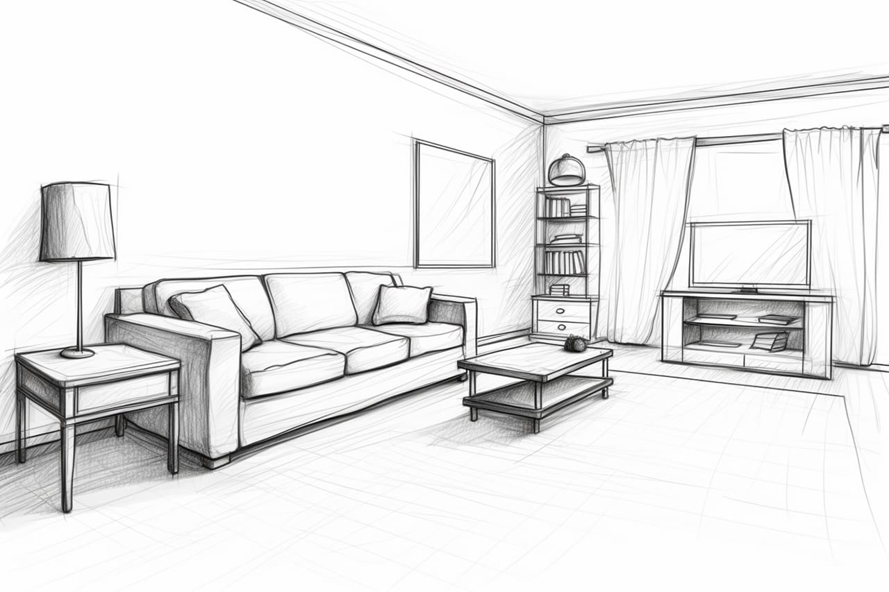 How to draw a room