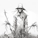 How to draw a scarecrow