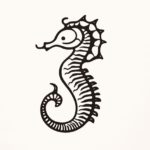 How to draw a seahorse