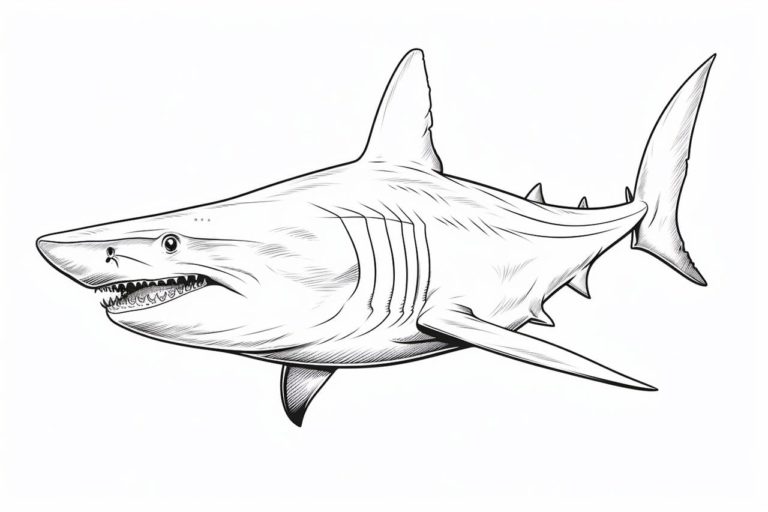 How to draw a shark