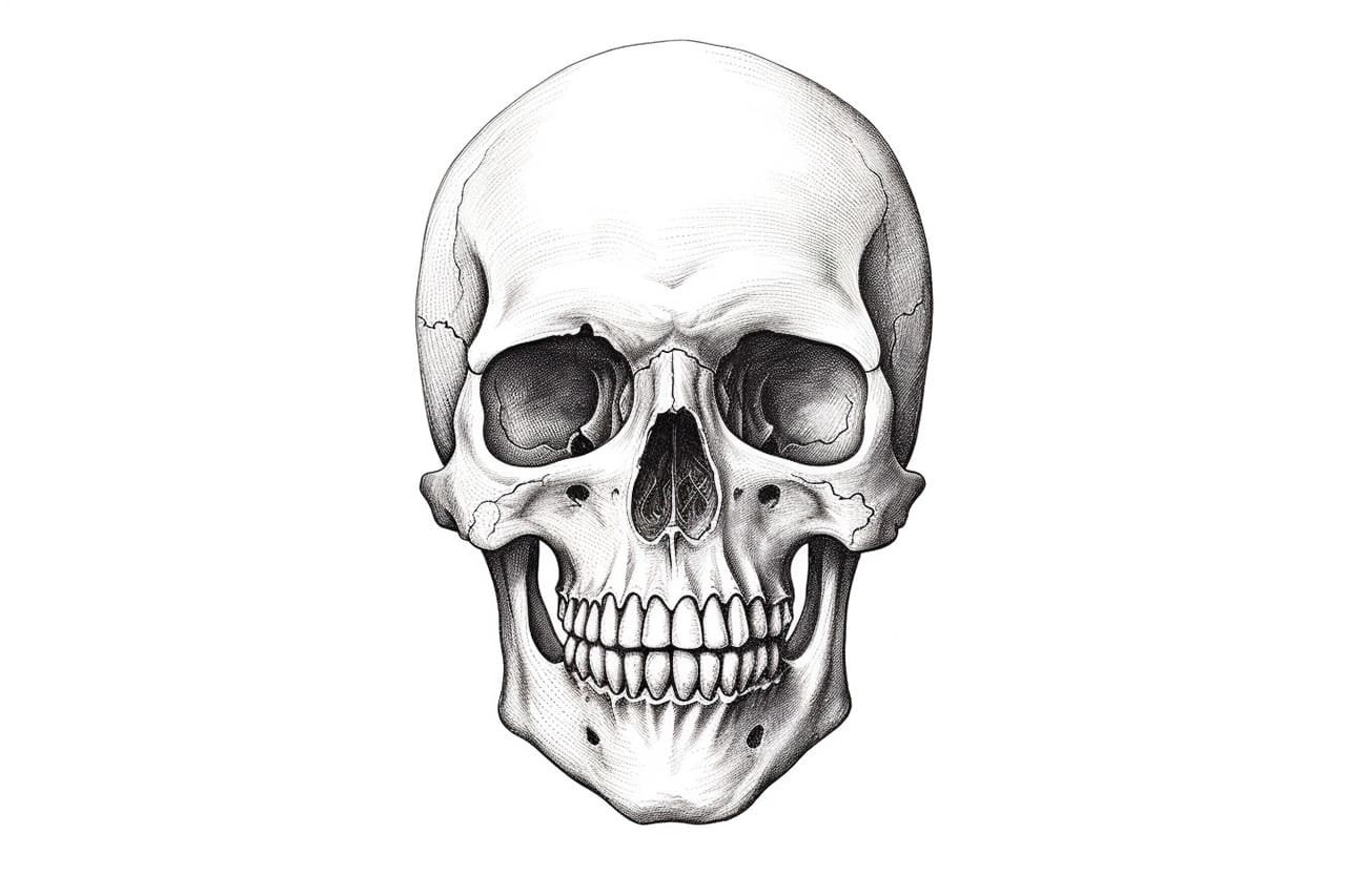 How to draw a skull