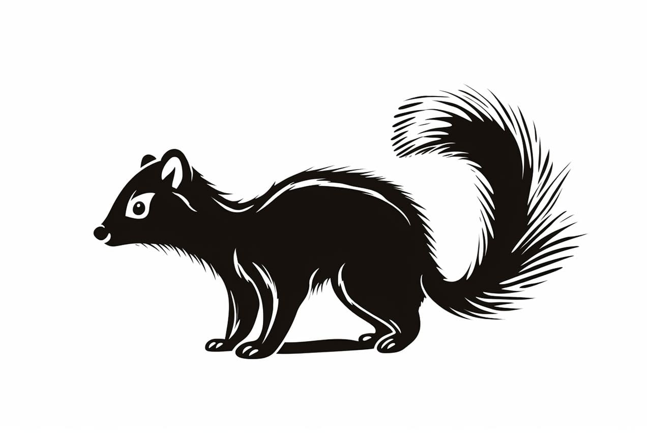 How to draw a skunk