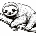 How to draw a sloth