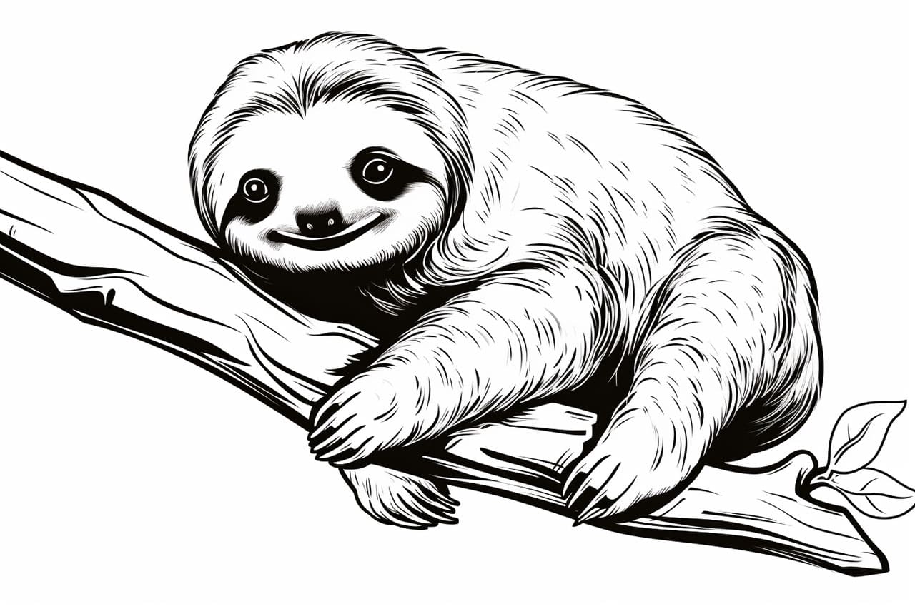 How to draw a sloth