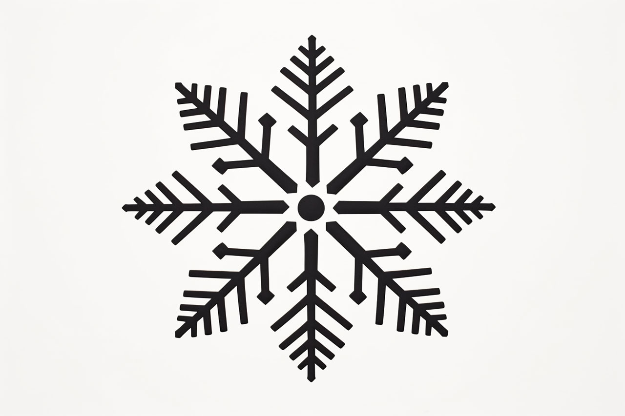 how to draw a snowflake
