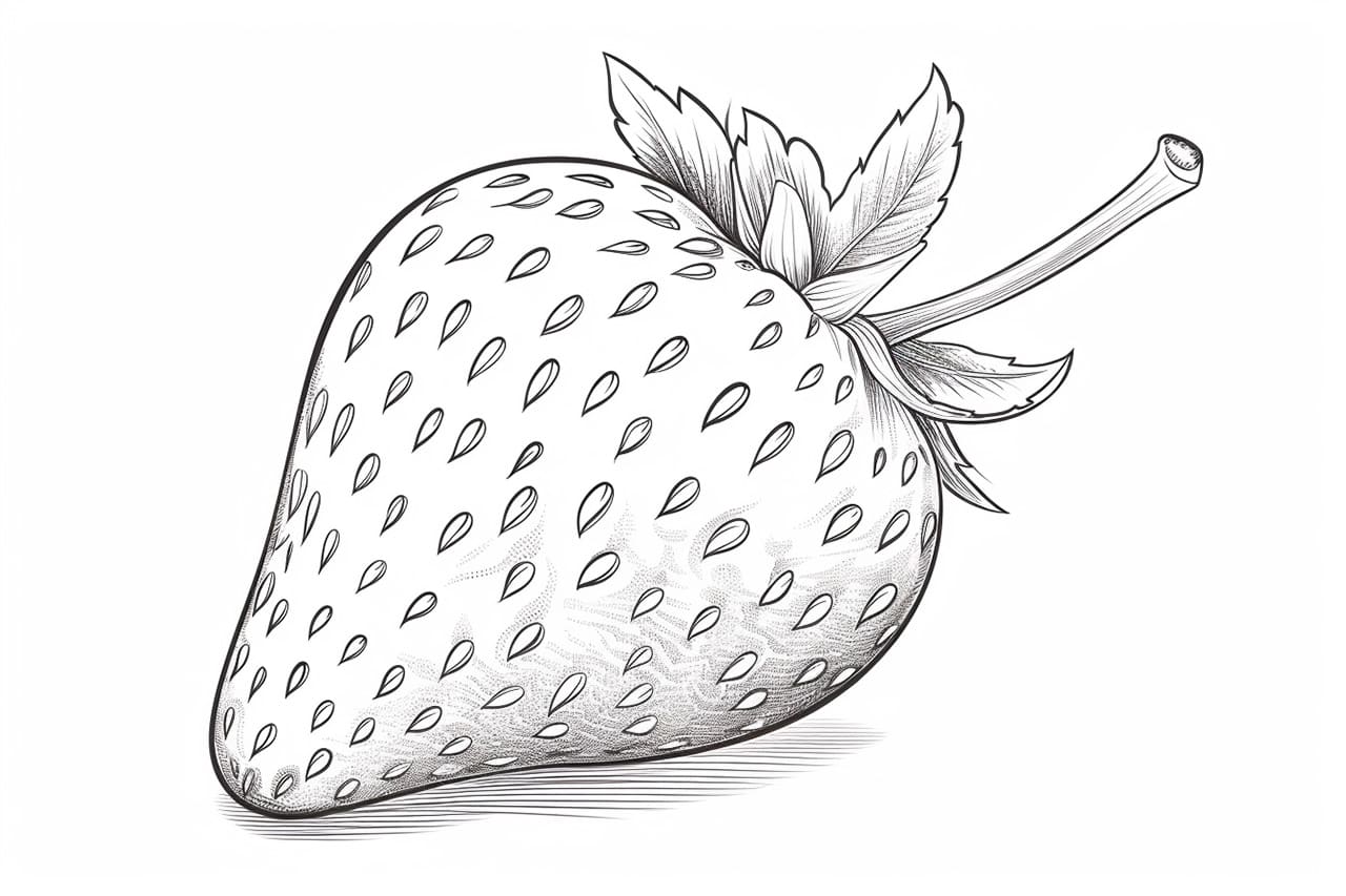How to draw a strawberry