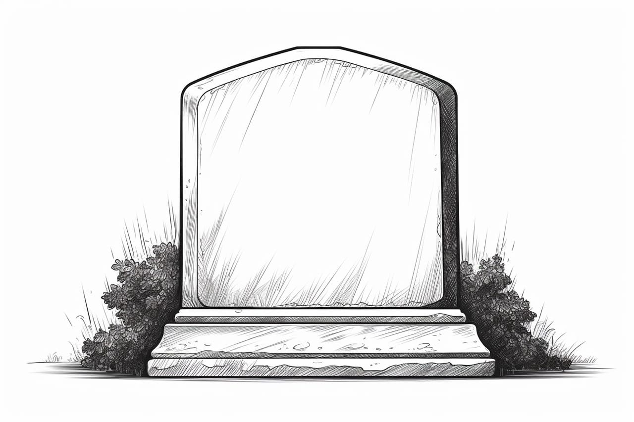 How to draw a tombstone