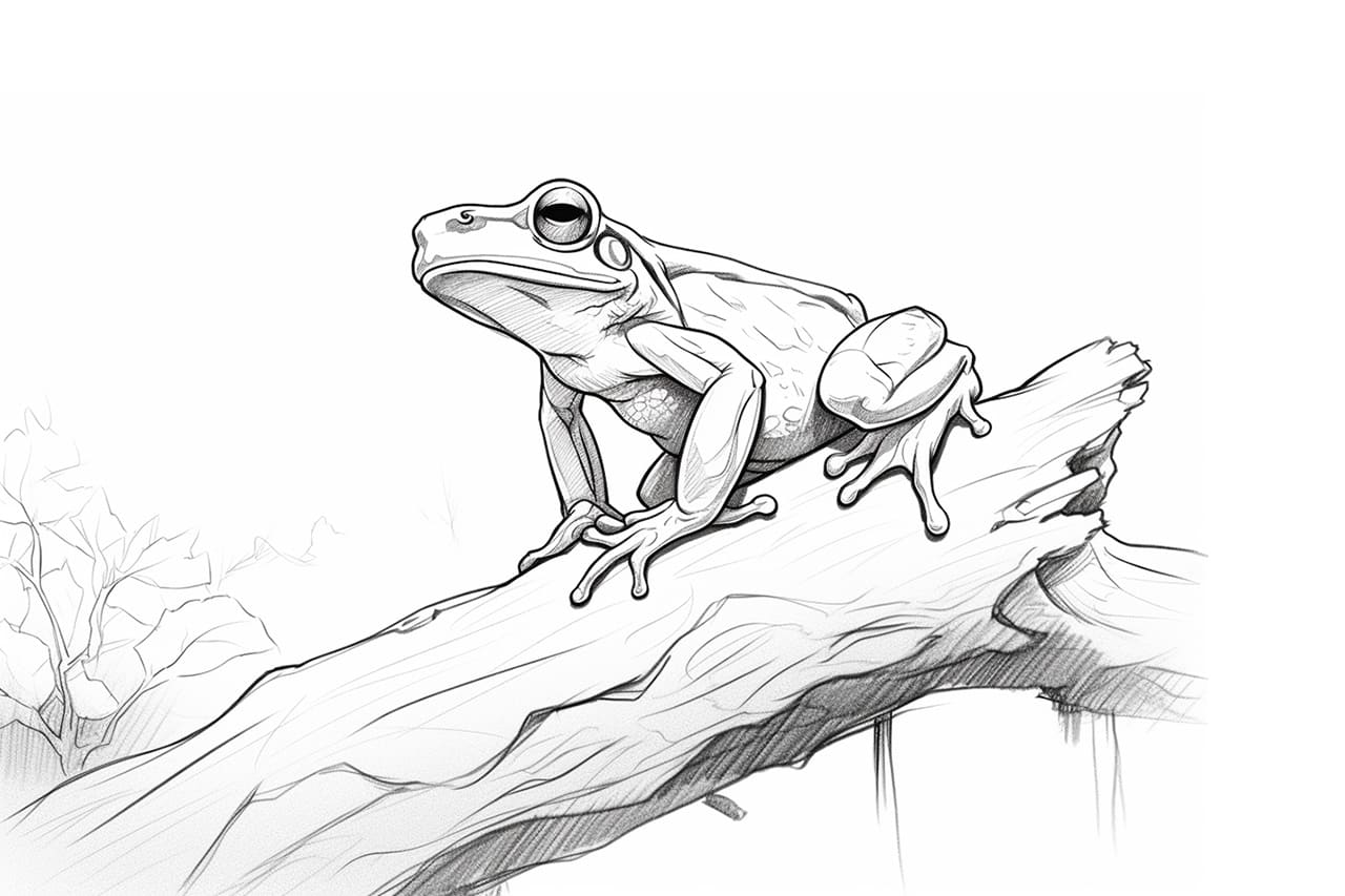 How to draw a Tree Frog