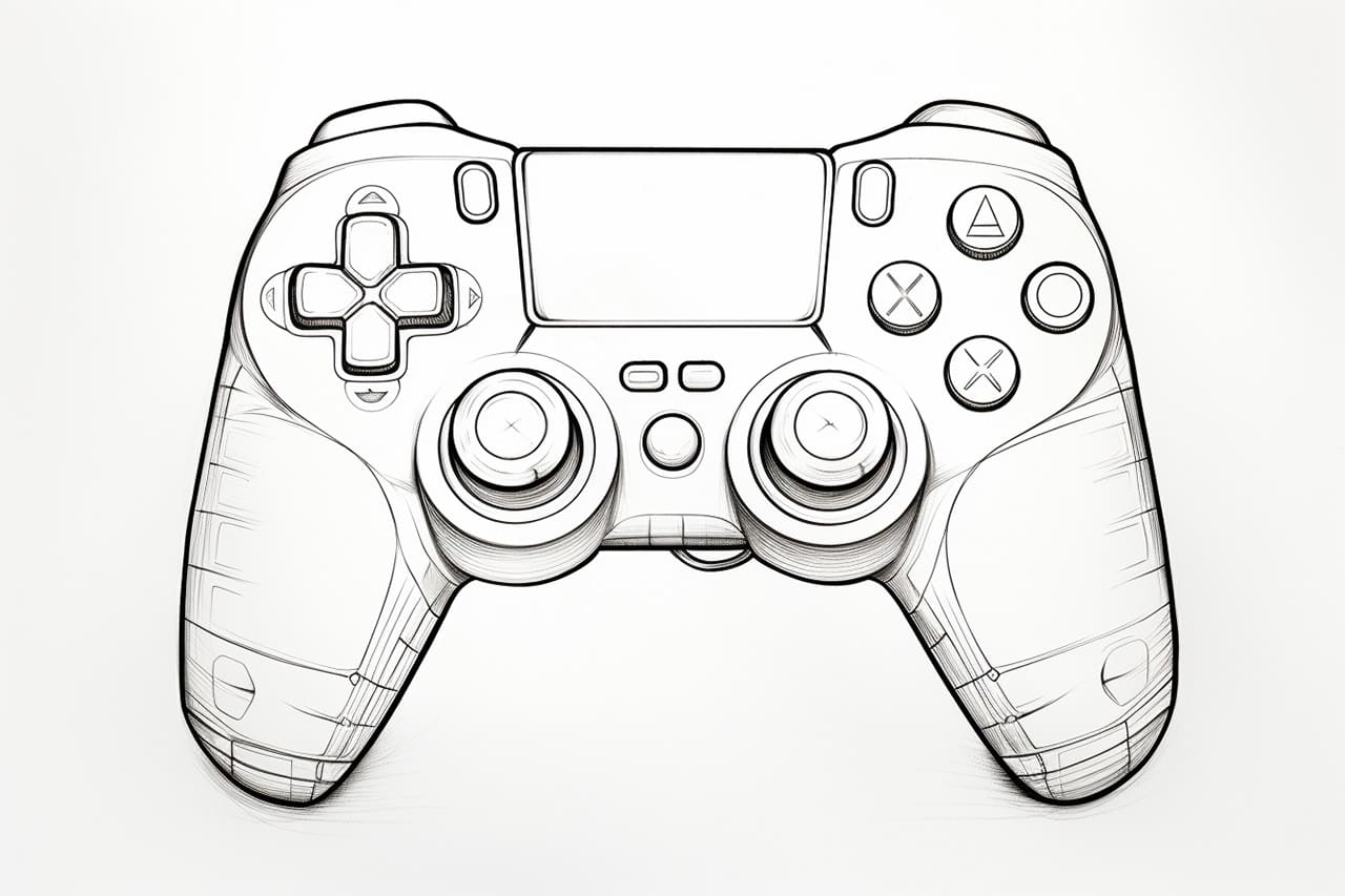 How to draw a video game controller