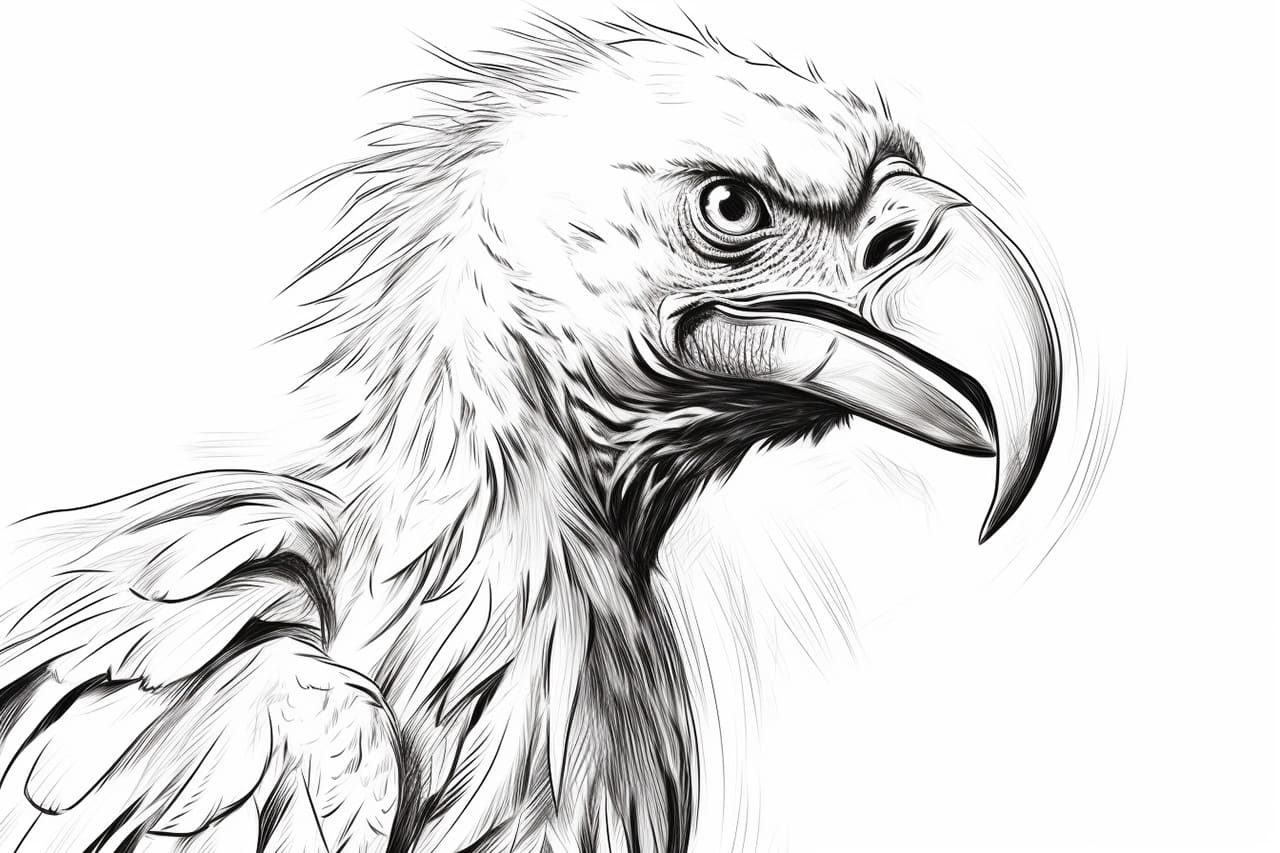 How to draw a Vulture