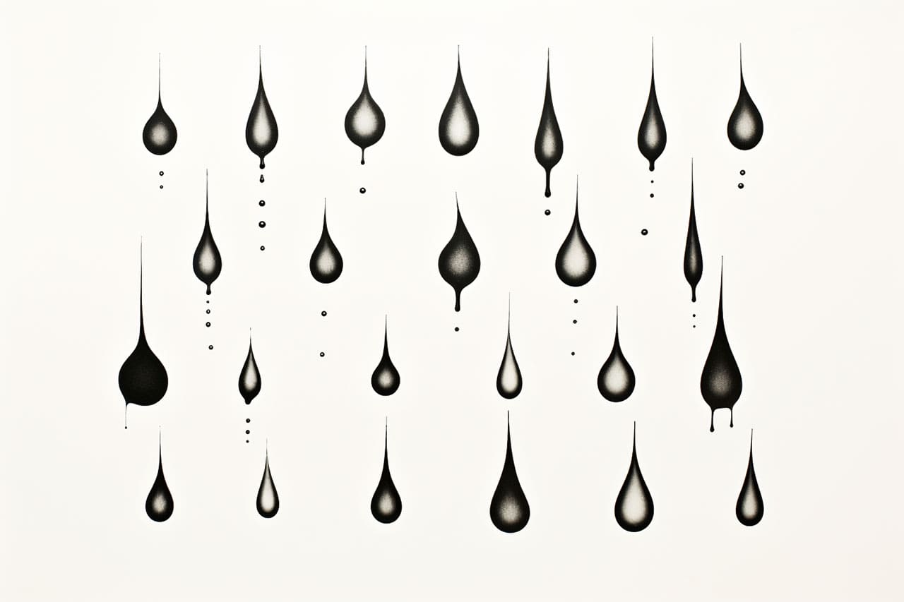 How to draw water drops