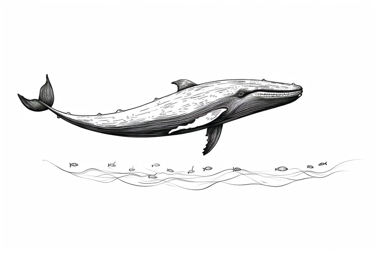 How to draw a whale