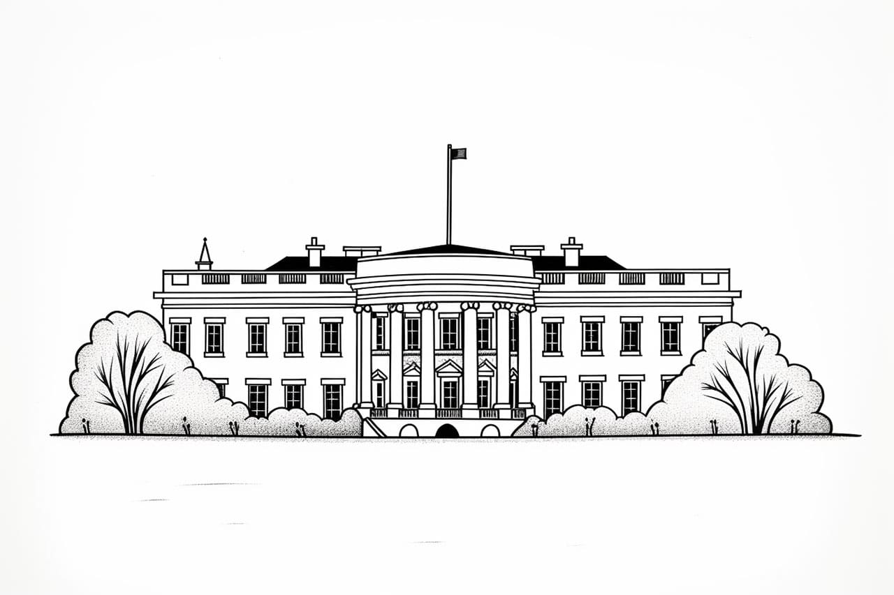 How to Draw the White House - Yonderoo