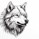 How to draw a wolf