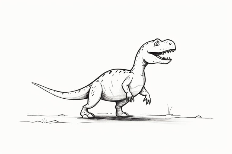 How to draw a dinosaur