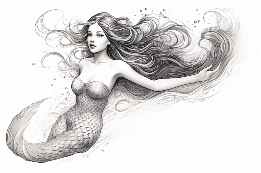 mermaid sketch