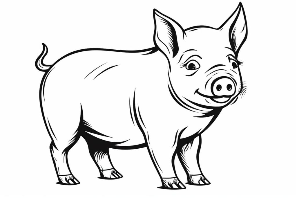 drawing of a piggy