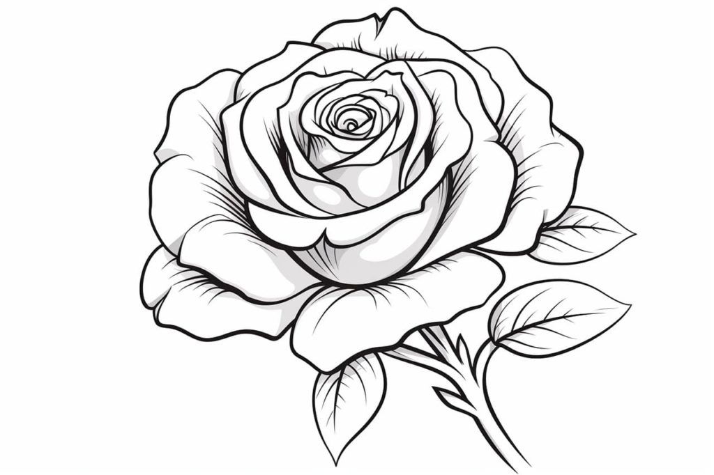 How to Draw a Rose - Yonderoo