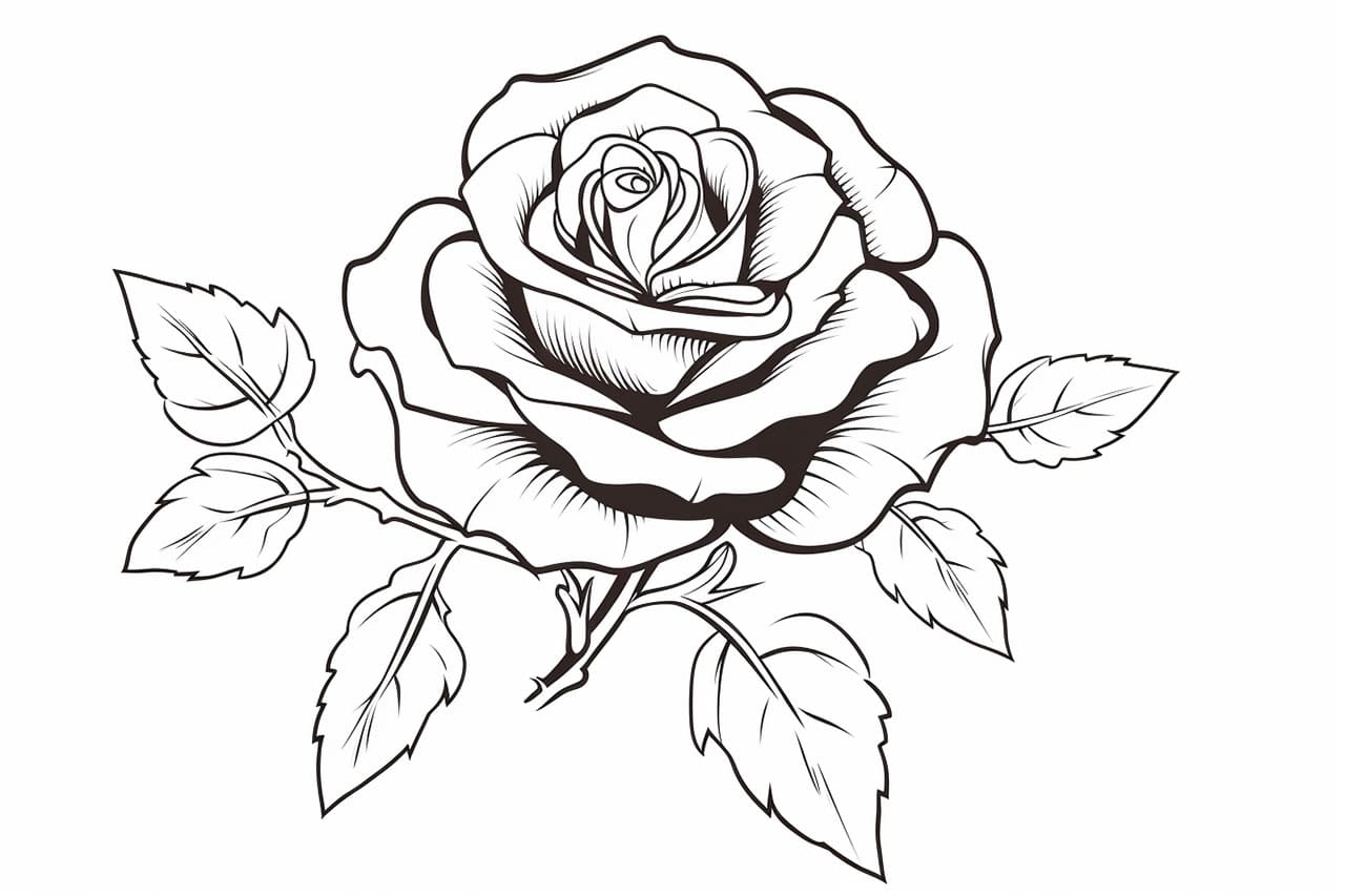 How to Draw a Rose - Yonderoo