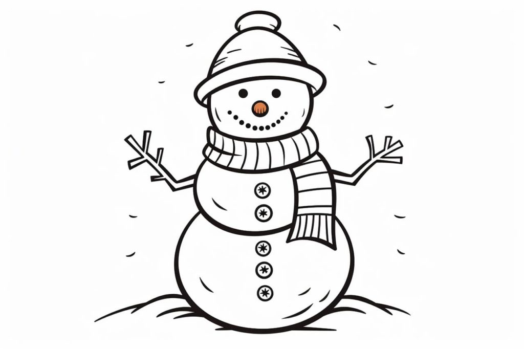 snowman drawing