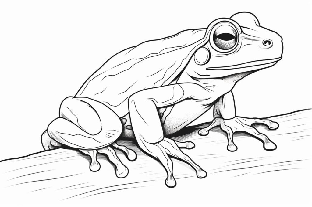 drawing of a tree frog