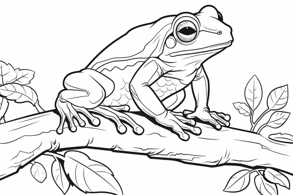 How to Draw a Tree Frog - Yonderoo