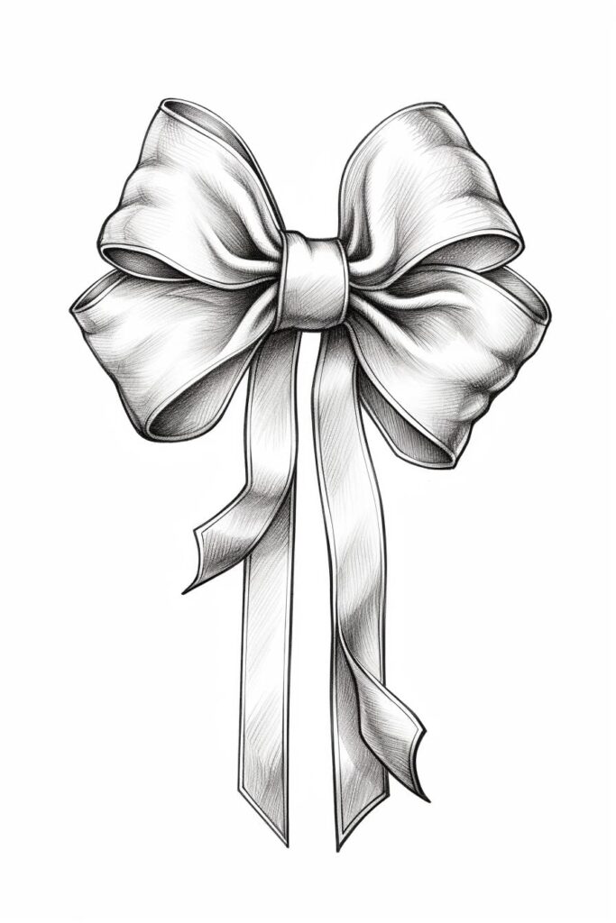 drawing of a bow