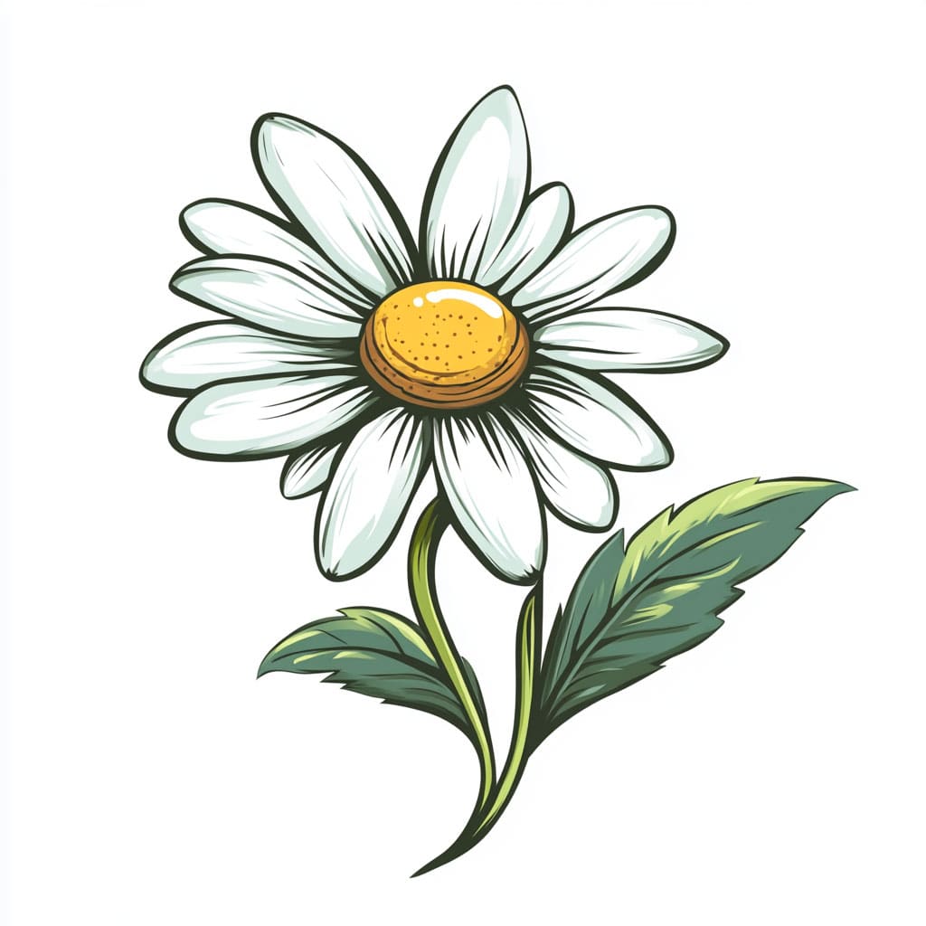 drawing of a daisy