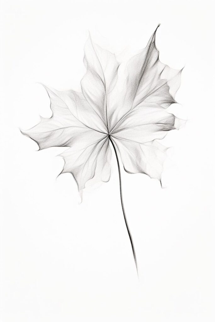 falling leaf drawing