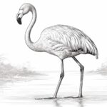 how to draw a flamingo