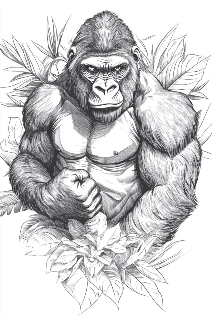 gorilla drawing