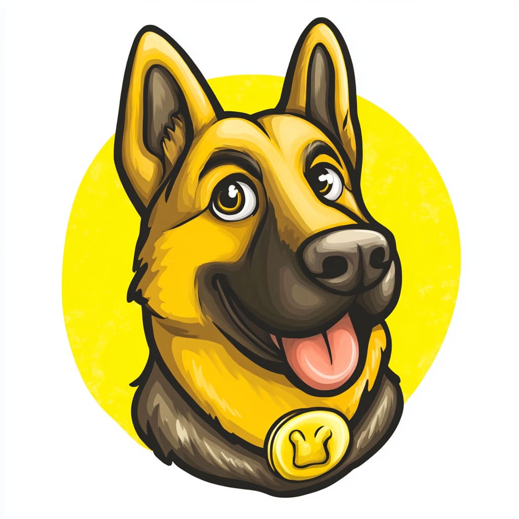 logo of a german shepherd