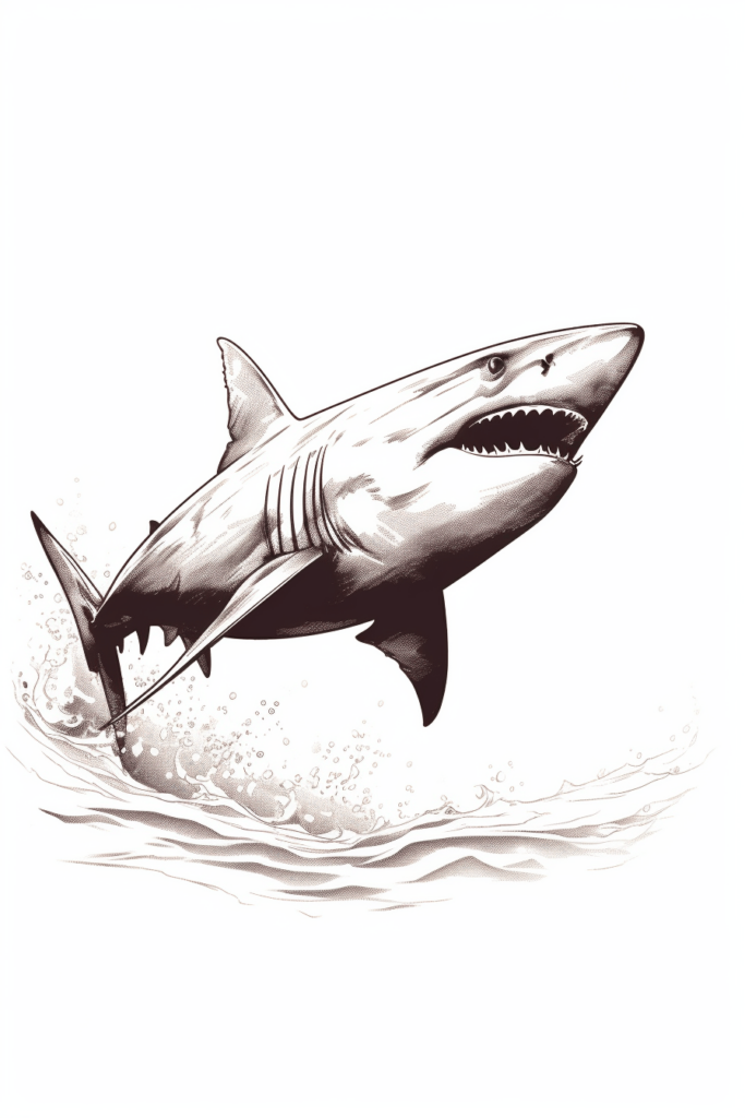 sketch of a shark