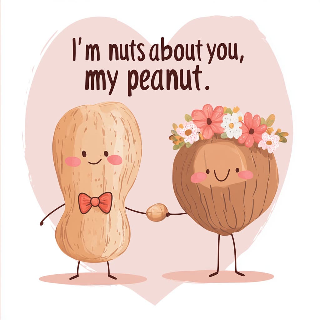 I'm nuts about you, my peanut.