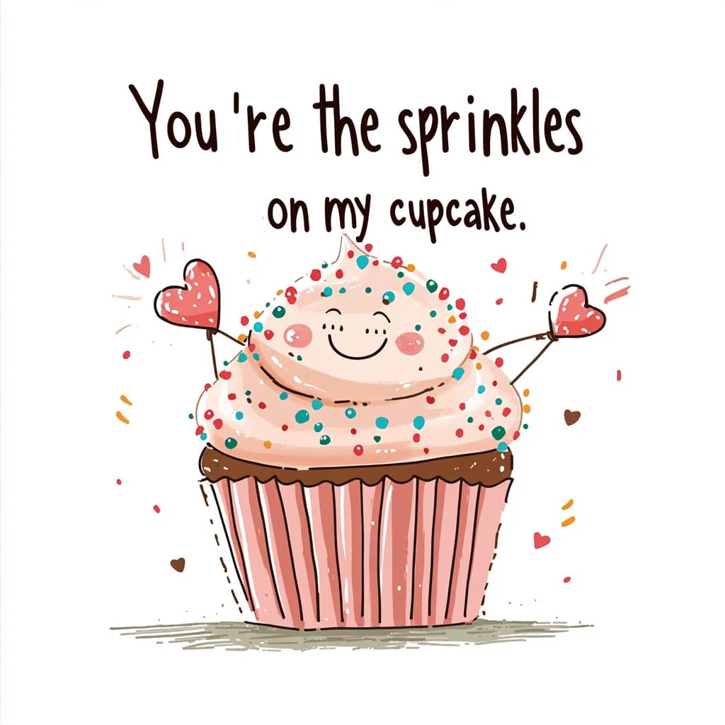 You're the sprinkles on my cupcake