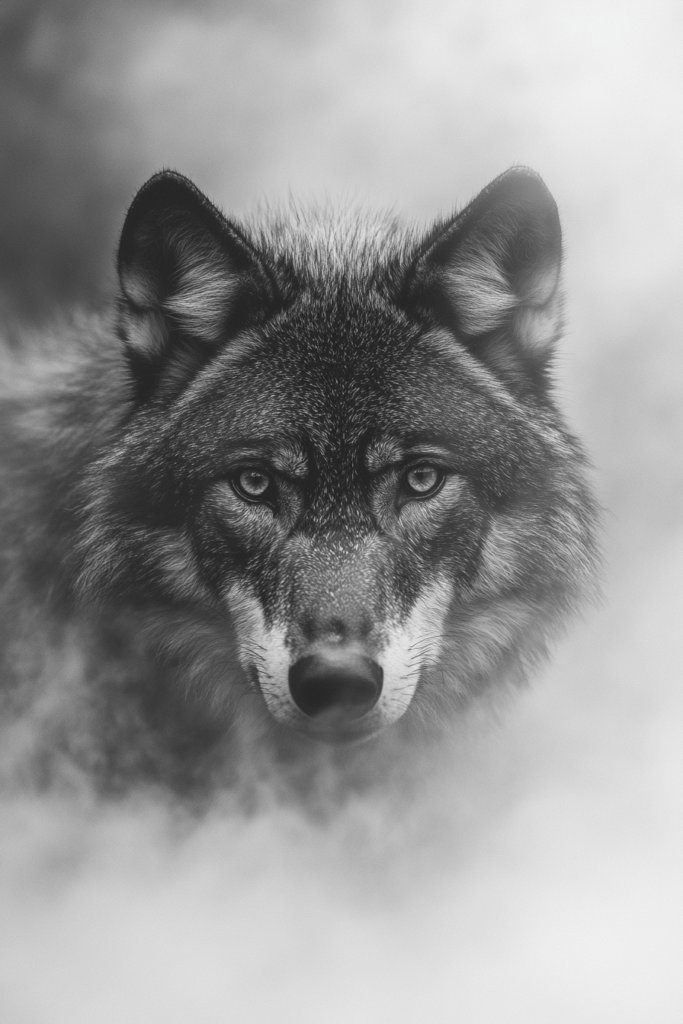 wolf in the mist