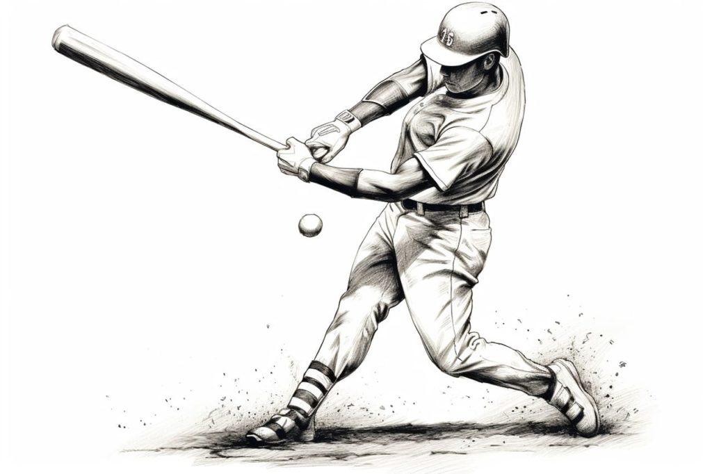 baseball player swinging at a baseball