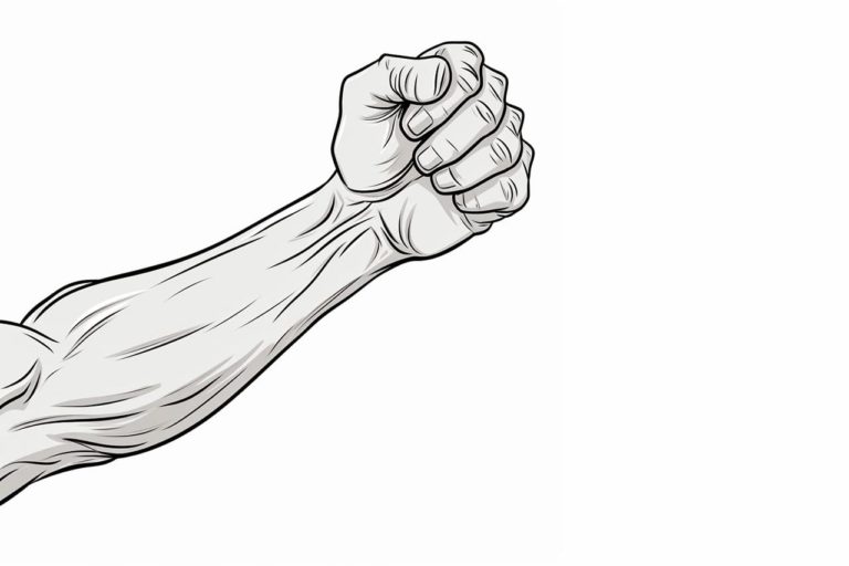 how to draw an arm muscle