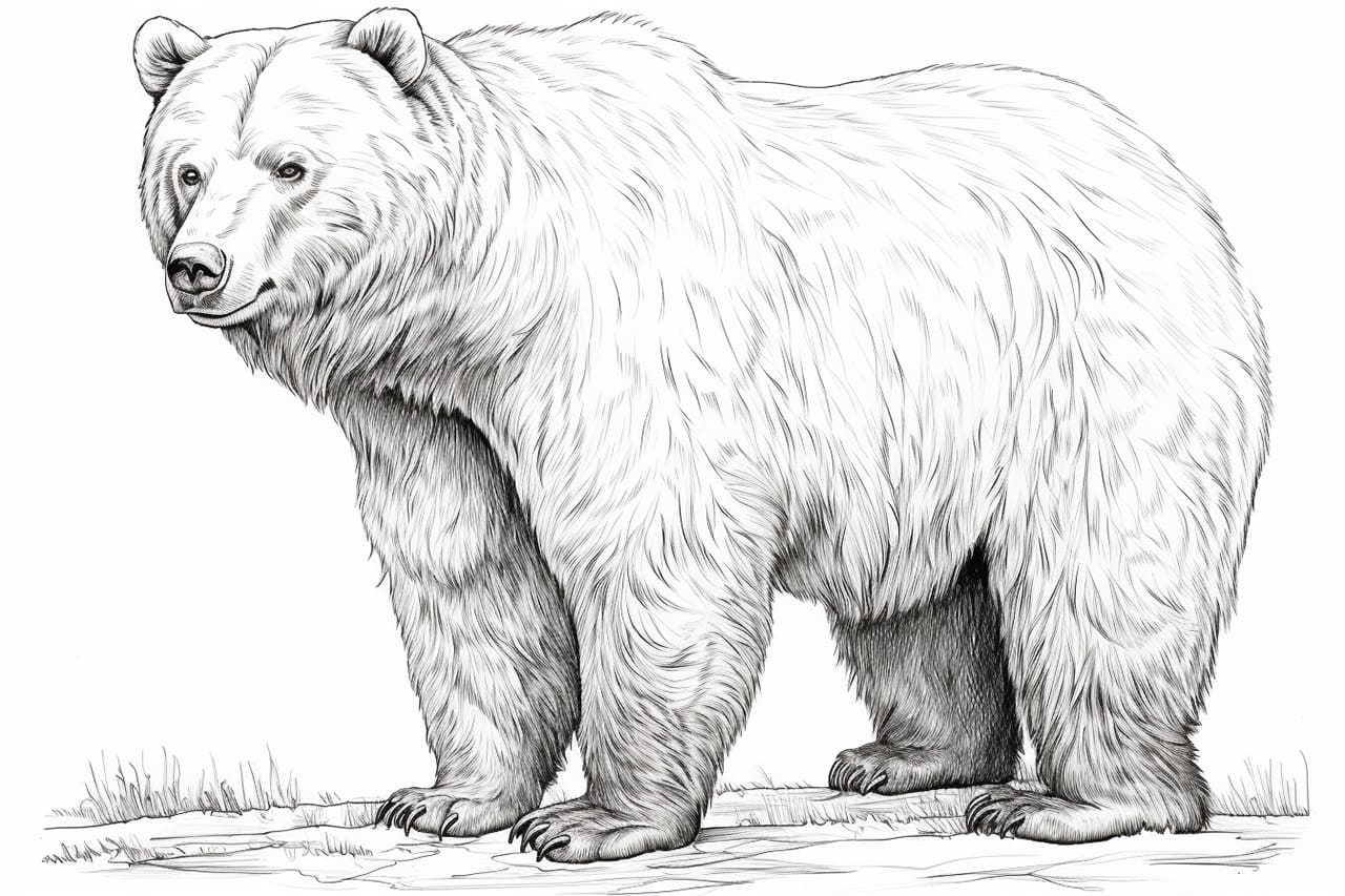 How to draw a bear