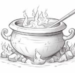 How to draw a cauldron