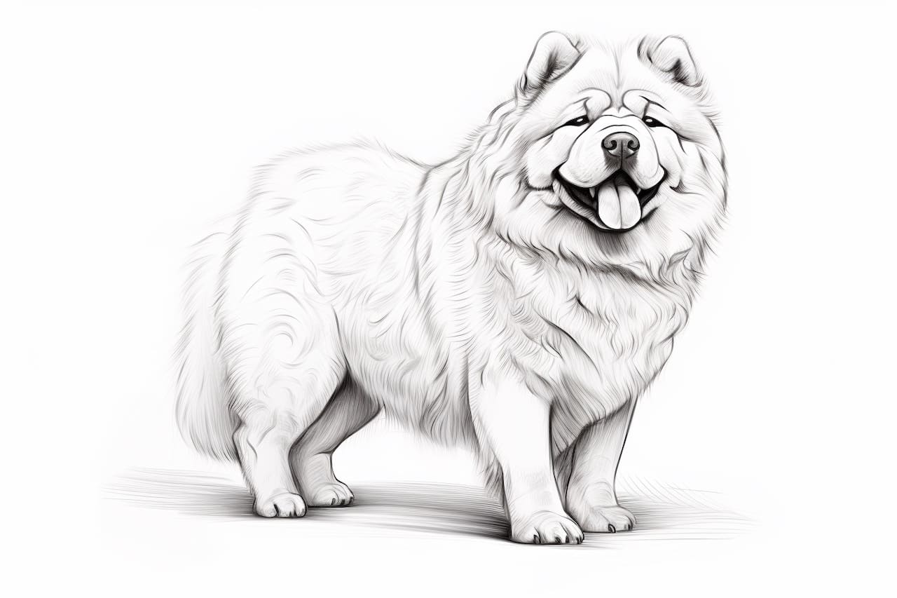 How to draw a Chow Chow