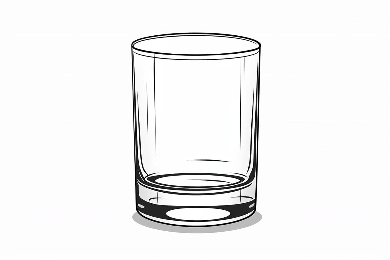 How to draw a glass