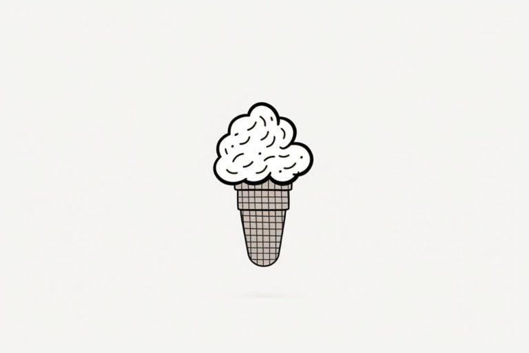 How to draw ice cream in a cone